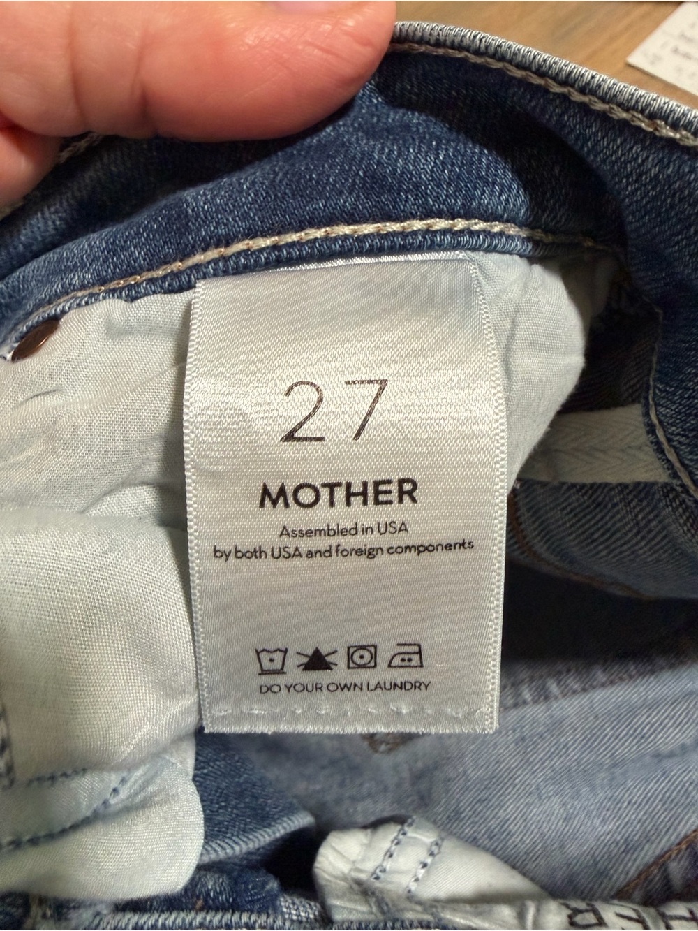 MOTHER The Insider Crop Step Fray Jeans Sweet and Sassy 27 - Picture 6 of 6